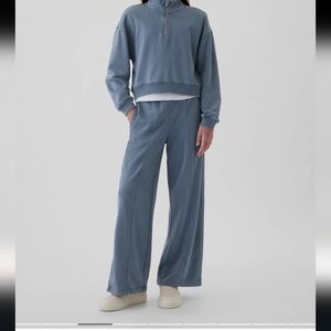 GAP KIDS Blue Wide-Leg Jumpsuit with Relaxed Fit